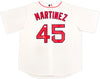 Boston Red Sox Pedro Martinez Autographed White Nike Jersey Size XXL Beckett BAS Witness Stock #236168