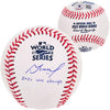Jose Altuve Autographed Official 2022 World Series Logo MLB Baseball Houston Astros "22 WS Champs" Beckett BAS Witness Stock #210121