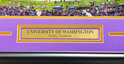 Unsigned Framed 12x36 Panoramic Photo Washington Huskies Night Game Stock #235672