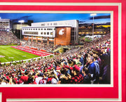 Unsigned Framed 12x36 Panoramic Photo Washington State Cougars College Gameday Win vs Oregon Stock #235673