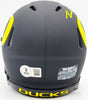 Dillon Gabriel Autographed Oregon Ducks Black Speed Mini Helmet Beckett BAS Witness Stock #235760