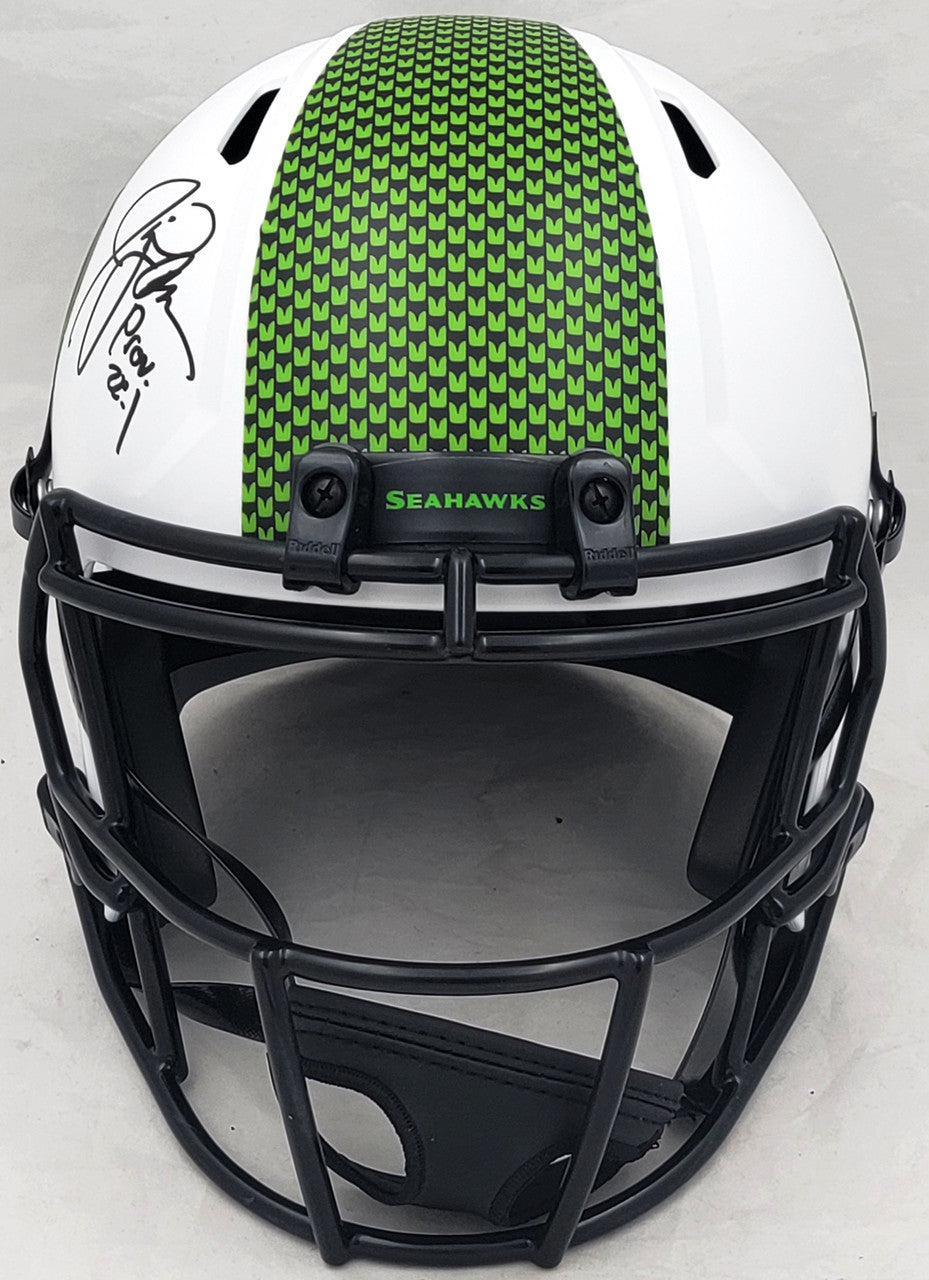 Jim Zorn Autographed Seattle Seahawks Lunar Eclipse White Full Size Replica Speed Helmet MCS Holo Stock #210463