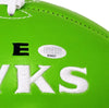 Steve Largent & Jim Zorn Autographed Seattle Seahawks Green Logo Football MCS Holo Stock #210467