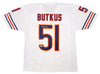 Chicago Bears Dick Butkus Autographed White Jersey Beckett BAS Witness Stock #210525