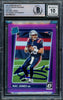 Mac Jones Autographed 2021 Donruss Optic Preview Purple Rookie Card #P-255 New England Patriots Auto Grade Gem Mint 10 Beckett BAS #14867231