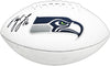 Tyler Lockett Autographed Seattle Seahawks White Logo Football MCS Holo Stock #222026