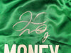 Floyd Mayweather Jr. Autographed Green Boxing Trunks Beckett BAS Witness Stock #221642