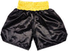 Floyd Mayweather Jr. Autographed Black & Gold Boxing Trunks Beckett BAS Witness Stock #221640