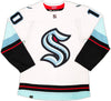 Seattle Kraken Matty Beniers Autographed White Adidas Authentic Jersey Size 46 Fanatics Holo Stock #222021