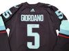 Seattle Kraken Mark Giordano Autographed Navy Adidas Authentic Jersey Size 54 Captain & Inaugural Season Patch Fanatics Holo Stock #210529