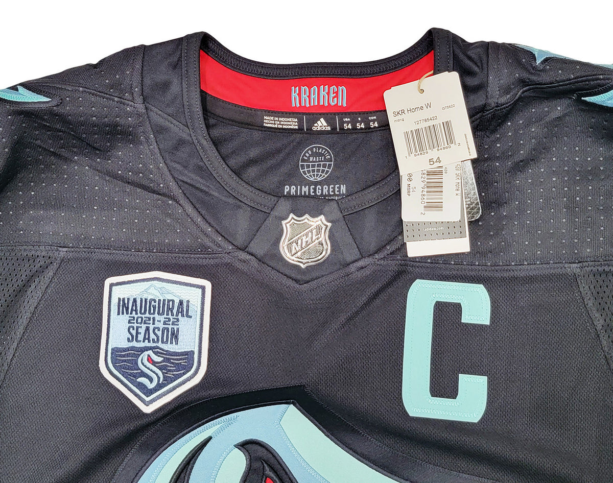 Seattle Kraken Mark Giordano Autographed Navy Adidas Authentic Jersey Size 54 Captain & Inaugural Season Patch Fanatics Holo Stock #210529