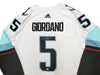 Seattle Kraken Mark Giordano Autographed White Adidas Authentic Jersey Size 54 Captain & Inaugural Season Patch Fanatics Holo Stock #210530