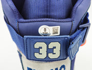 Patrick Ewing Autographed Navy & Grey Ewing Athletics 33 HI OG Right Shoe Georgetown Hoyas Size 13 Beckett BAS Witness Stock #236556