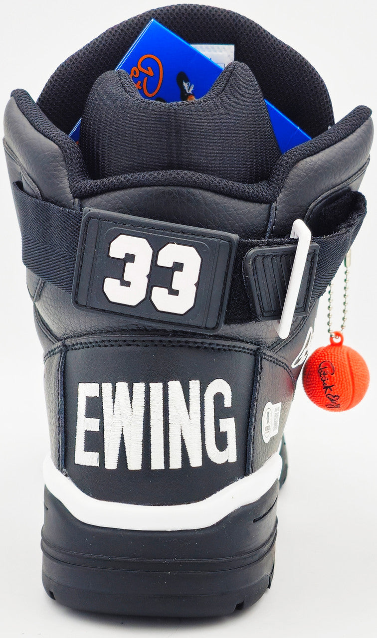 Patrick Ewing Autographed Black Ewing Athletics 33 HI Right Shoe New York Knicks Size 13 Beckett BAS Witness Stock #236552