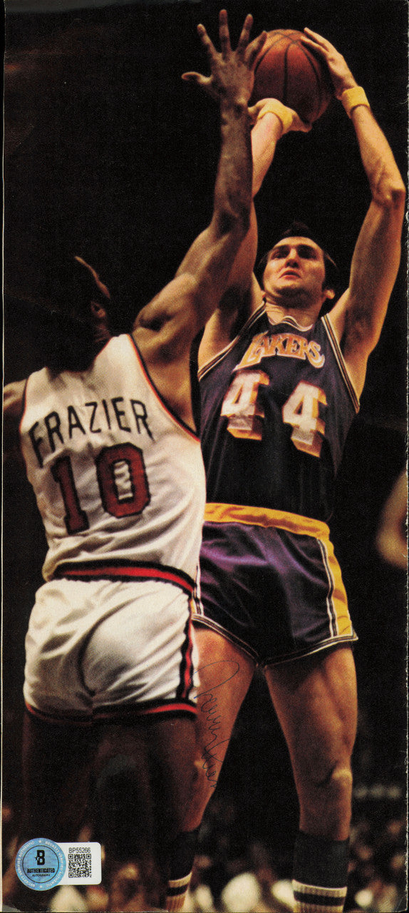Jerry West Autographed 5x11 Magazine Page Photo Los Angeles Lakers Beckett BAS QR #BP55266