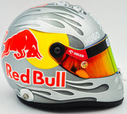 Daniel Ricciardo Autographed Red Bull Racing Silver Authentic Mini Helmet Beckett BAS QR #BR45034
