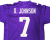 Washington Huskies Dillon Johnson Autographed Purple Jersey MCS Holo Stock #222081
