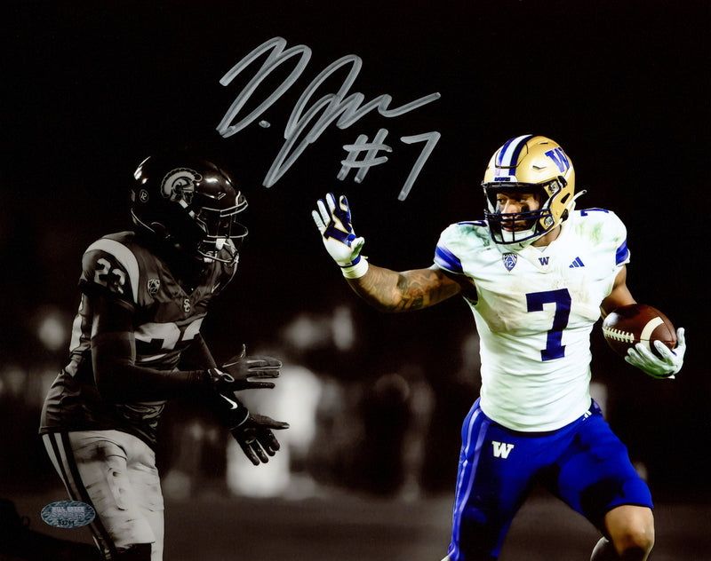 Dillon Johnson Autographed 8x10 Photo Washington Huskies vs. USC Spotlight MCS Holo Stock #222077