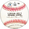 Jim Maloney Autographed Official NL Baseball Cincinnati Reds Beckett BAS #BK44384
