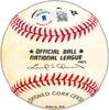 Whitey Lockman Autographed Official NL Baseball New York Giants Beckett BAS #BK44404