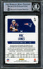 Mac Jones Autographed 2021 Panini Phoenix Fire Burst Rookie Card #109 New England Patriots Beckett BAS Stock #210490