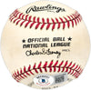 Willie Mays Autographed Official NL Baseball San Francisco Giants Beckett BAS #AD43488