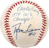 Yogi Berra & 5 Others Autographed Official 1978 World Series Baseball WS Champs Beckett BAS #AD43493