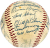 1955 Kansas City A's Team Autographed Official Harridge AL Baseball With 21 Signatures Including Enos Slaughter Beckett BAS #AE08361