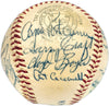 1955 Kansas City A's Team Autographed Official Harridge AL Baseball With 21 Signatures Including Enos Slaughter Beckett BAS #AE08361