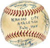 1955 Kansas City A's Team Autographed Official Harridge AL Baseball With 21 Signatures Including Enos Slaughter Beckett BAS #AE08361