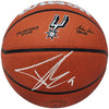 Tony Parker Autographed Authentic Leather San Antonio Spurs Logo Basketball San Antonio Spurs Beckett BAS Witness Stock #222837