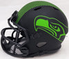 Steve Largent & Jim Zorn Autographed Seattle Seahawks Eclipse Black Speed Mini Helmet MCS Holo Stock #211064