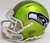 Steve Largent & Jim Zorn Autographed Seattle Seahawks Flash Green Speed Mini Helmet MCS Holo Stock #211062