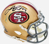Fred Warner Autographed San Francisco 49ers Gold Speed Mini Helmet Beckett BAS Witness Stock #223761