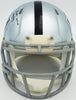 DJ Turner Autographed Las Vegas Raiders Silver Speed Mini Helmet "Just Win Baby" Beckett BAS Witness Stock #236679