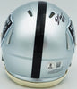 DJ Turner Autographed Las Vegas Raiders Silver Speed Mini Helmet "Just Win Baby" Beckett BAS Witness Stock #236679