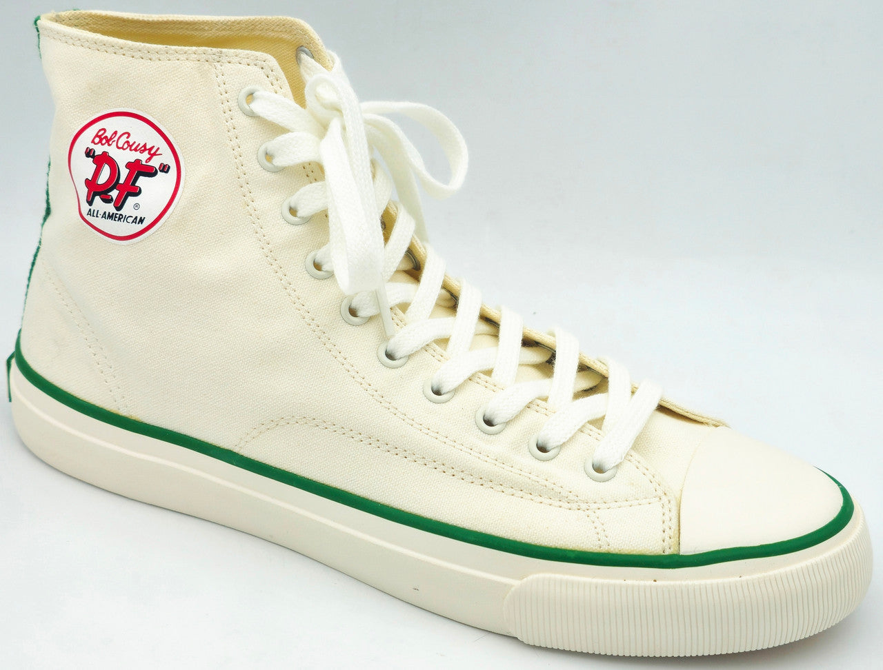 Bob Cousy Autographed White P.F. Flyers All-American HI Cousy Shoes Boston Celtics Size 12 Beckett BAS Witness Stock #236684