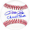 Pete Rose Autographed Official MLB Baseball Cincinnati Reds "Charlie Hustle" Beckett BAS Witness Stock #237564