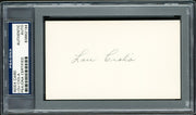 Lou Ciola Autographed 3x5 Index Card Philadelphia A's PSA/DNA Stock #211331