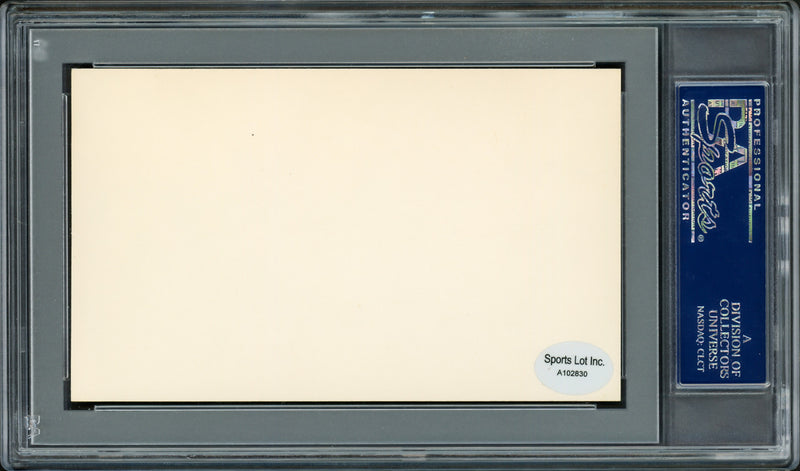 Spencer Adams Autographed 3x5 Index Card New York Yankees PSA/DNA Stock #211334