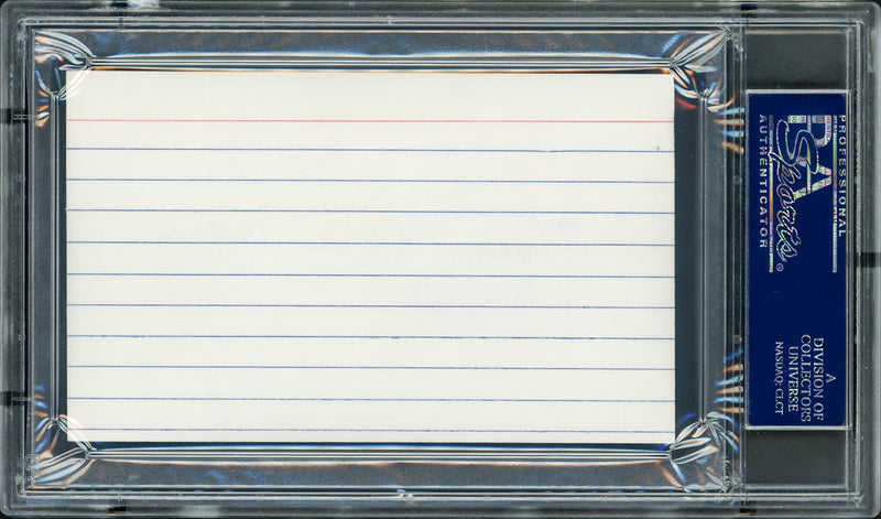 Clarence "Big House" Gaines Autographed 3x5 Index Card Winston-Salem State University PSA/DNA Stock #211336