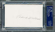 Frank Mathers Autographed 3x5 Index Card Toronto Maple Leafs PSA/DNA Stock #211338