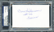 Gene Hickerson Autographed 3x5 Index Card Cleveland Browns Blue Sharpie PSA/DNA Stock #211343