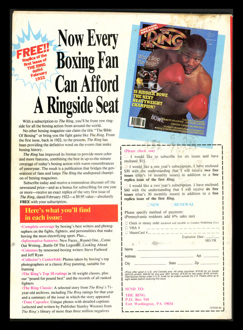 Aaron Pryor & Alexis Arguello Autographed KO Magazine Beckett BAS QR #BK08754
