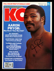 Aaron Pryor Autographed KO Magazine Beckett BAS QR #BK08777