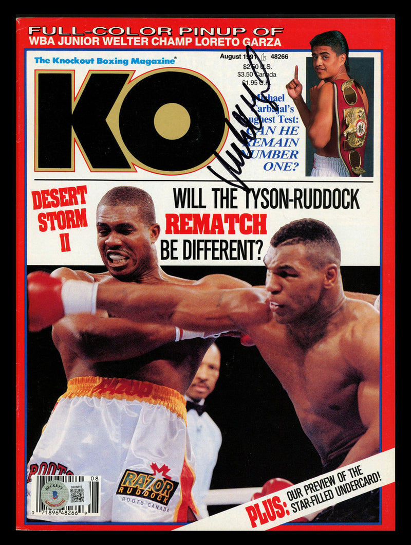 Michael Carbajal Autographed KO Magazine Beckett BAS QR #BK08819