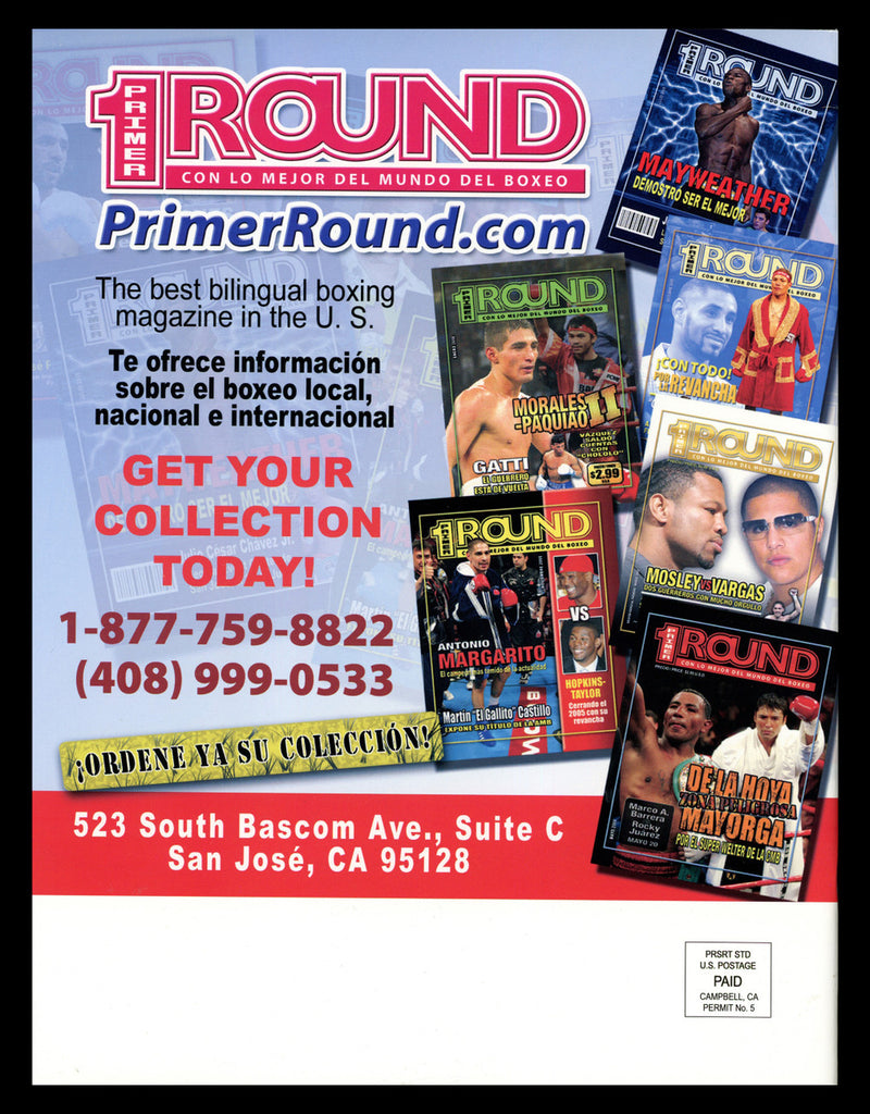 Robert Guerrero Autographed Primer Round Magazine Beckett BAS QR #BK08830