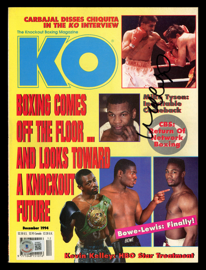 Michael Carbajal Autographed KO Magazine Beckett BAS QR #BK08847