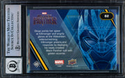 Michael B. Jordan Autographed 2018 Upper Deck Black Panther Silver Card #82 Marvel Auto Grade Gem Mint 10 Beckett BAS #16244380