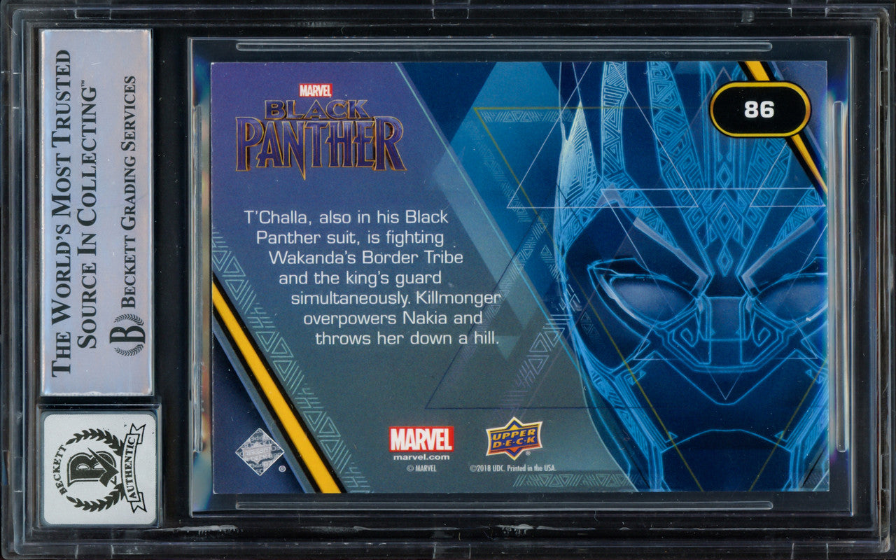 Michael B. Jordan Autographed 2018 Upper Deck Black Panther Card #86 Marvel Auto Grade Gem Mint 10 Beckett BAS #16244444